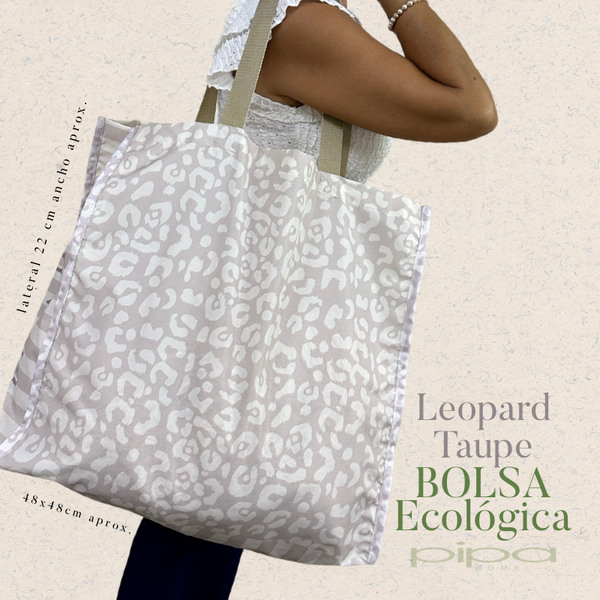 Bolsa Ecológica Animal Print Beige