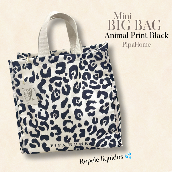 Mini Bag Animal Print Black