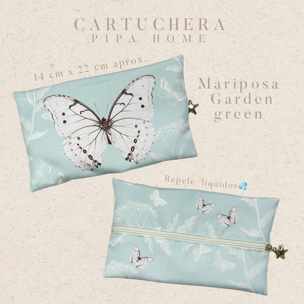 Cartuchera Mariposa Garden Green