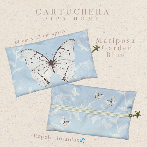 Cartuchera Mariposa Garden Blue